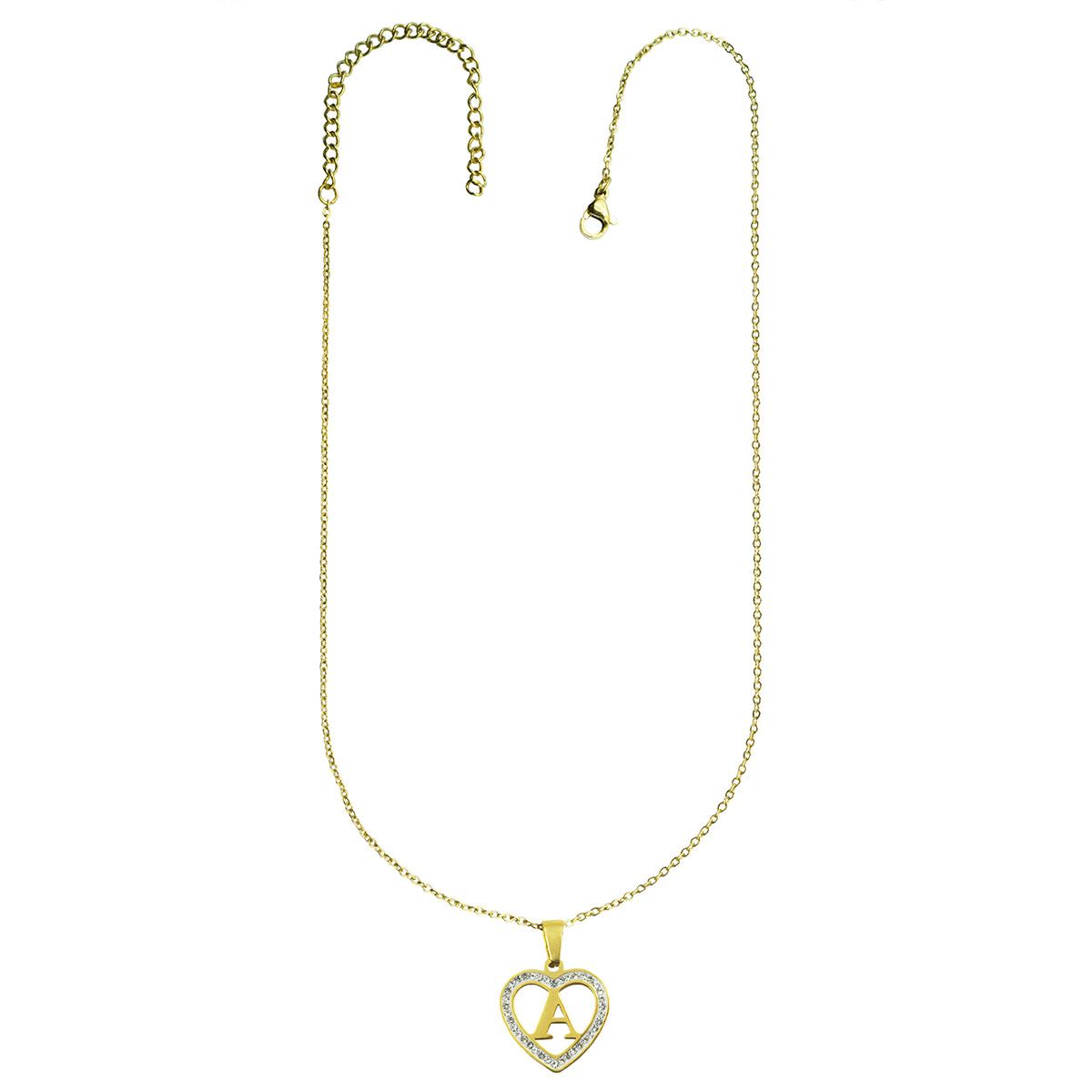 Collar Con Letra Y Cristal Acabado Dorado Birma C6475-D-A