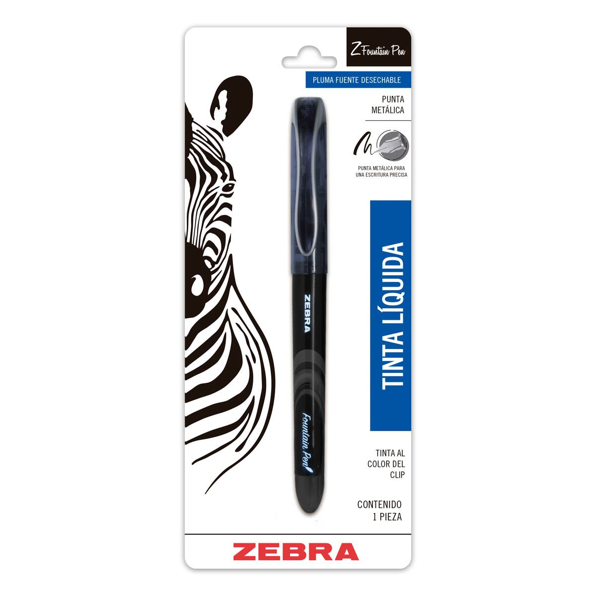 Pluma Fuente Con Tapa Tinta Negra