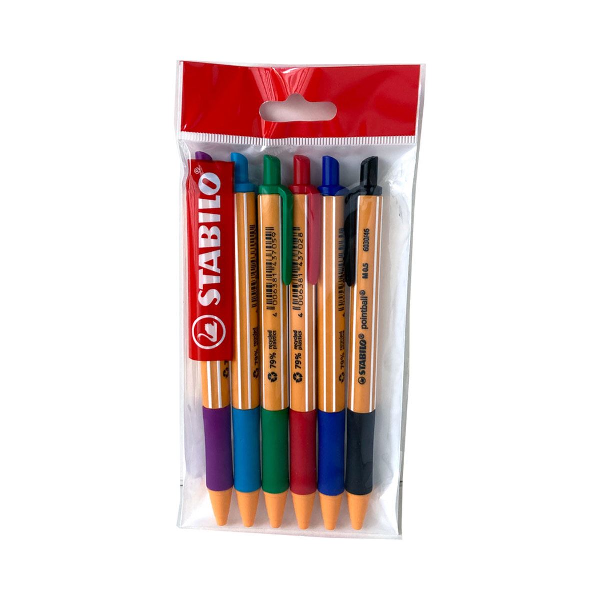 Set Eco Pack Stabilo 6 Bolígrafos Retráctil Multicolor