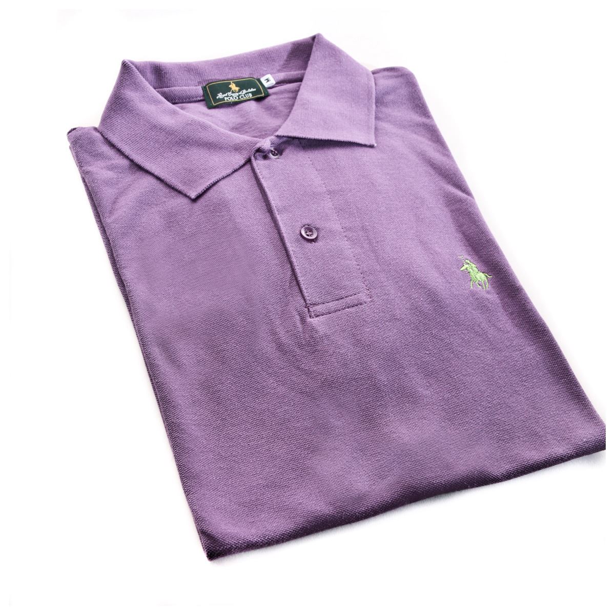 Playera Polo Club Mc Pique Algodón Ch Morado