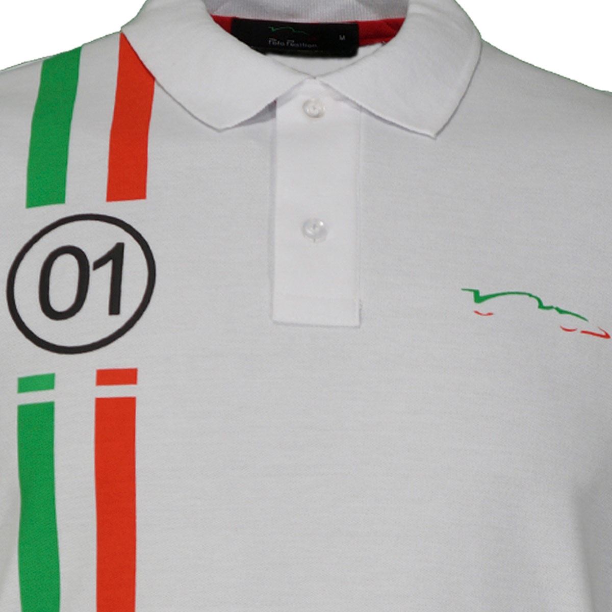 Playera tipo polo Pole Position blanco CH