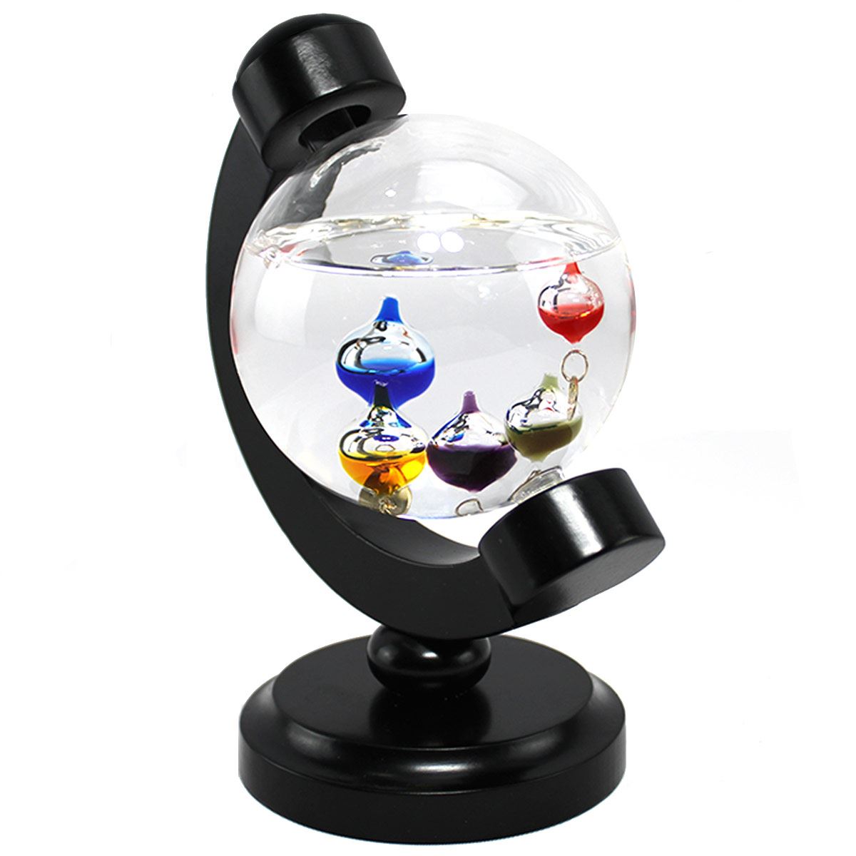 Figura decorativa termómetro ZONANA galileo redondo base de madera