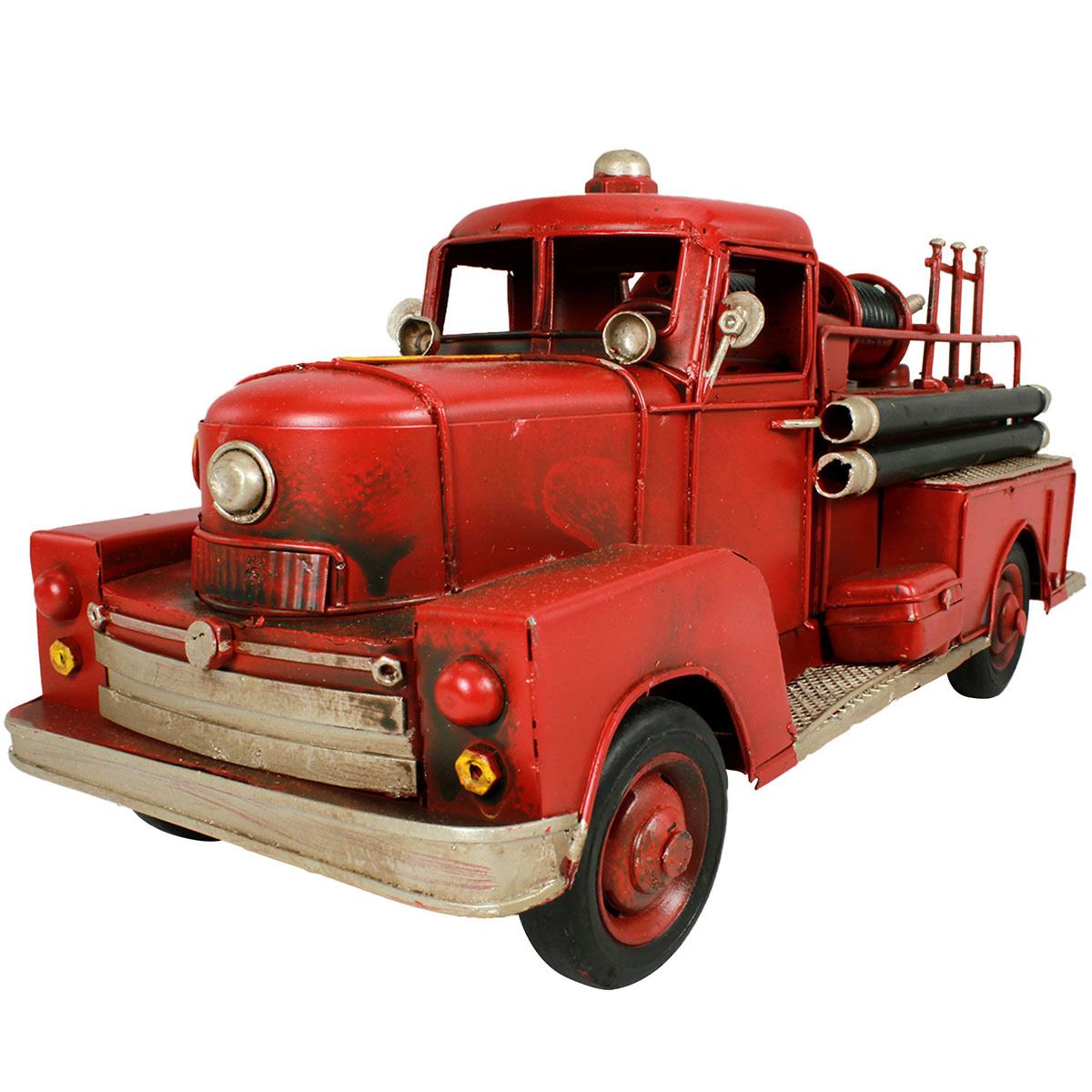 Figura Decorativa Camión Antiguo Bomberos