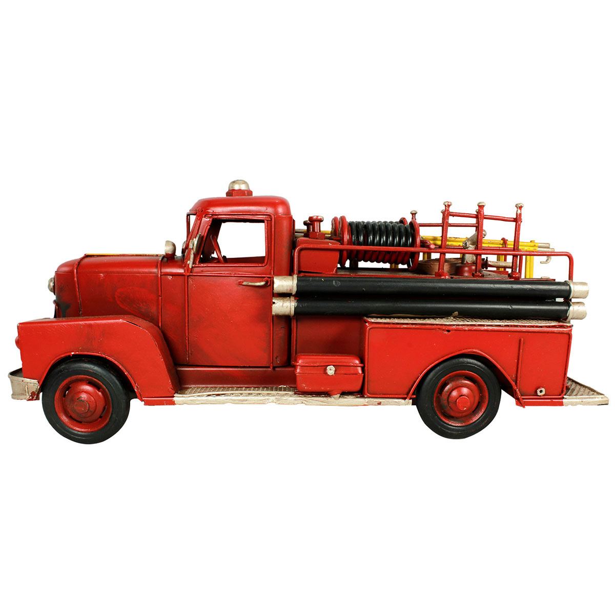 Figura Decorativa Camión Antiguo Bomberos