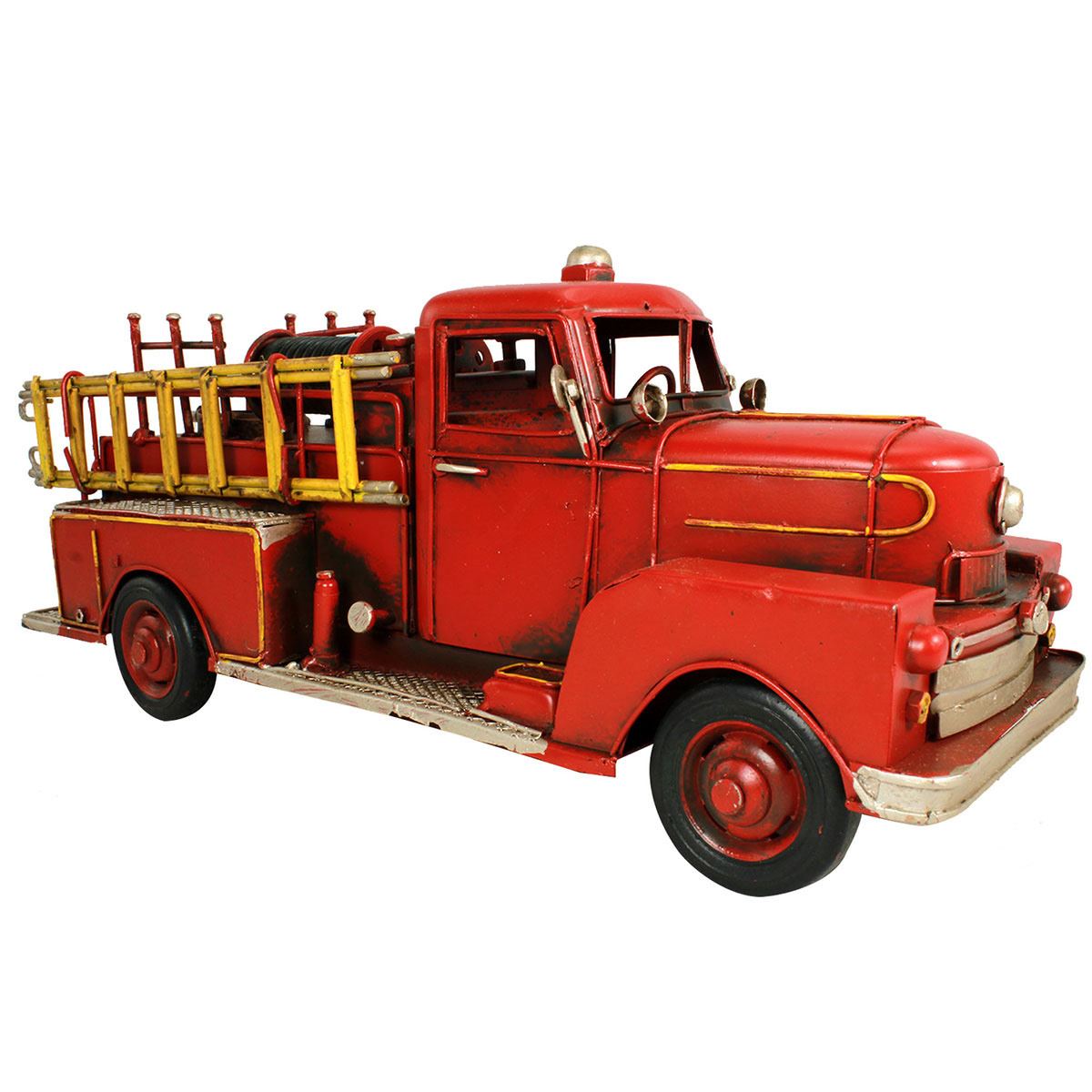 Figura Decorativa Camión Antiguo Bomberos