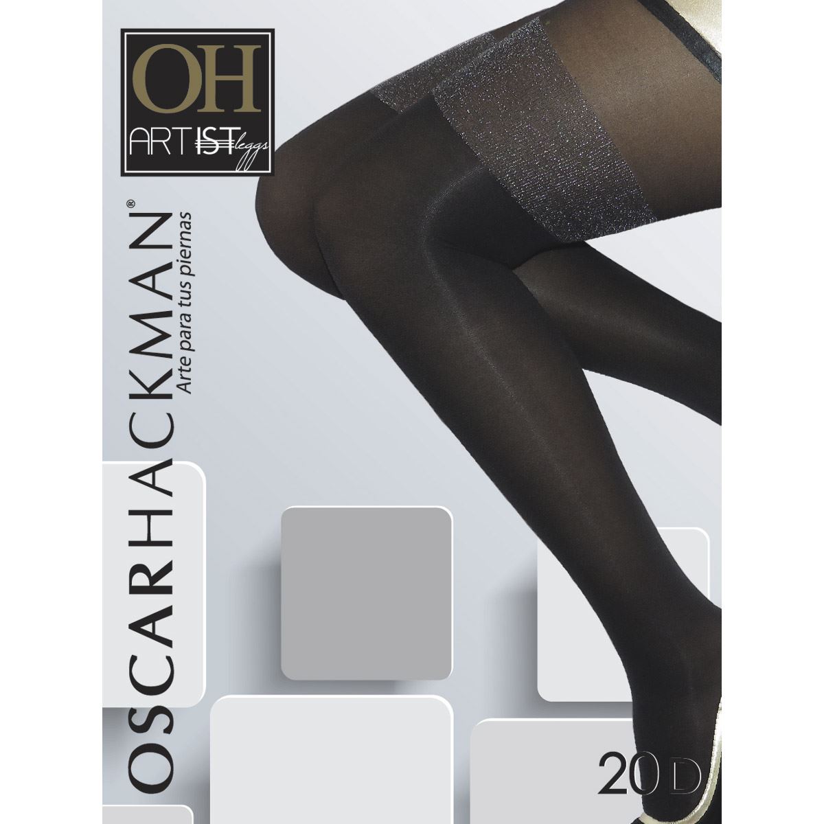 Pantimedia Liguero Lurex Negro Chica Mediana