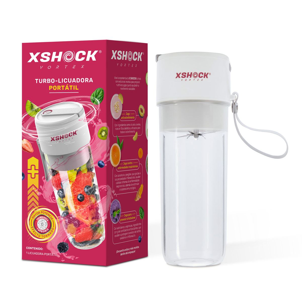 Licuadora portátil Xshock Vortex