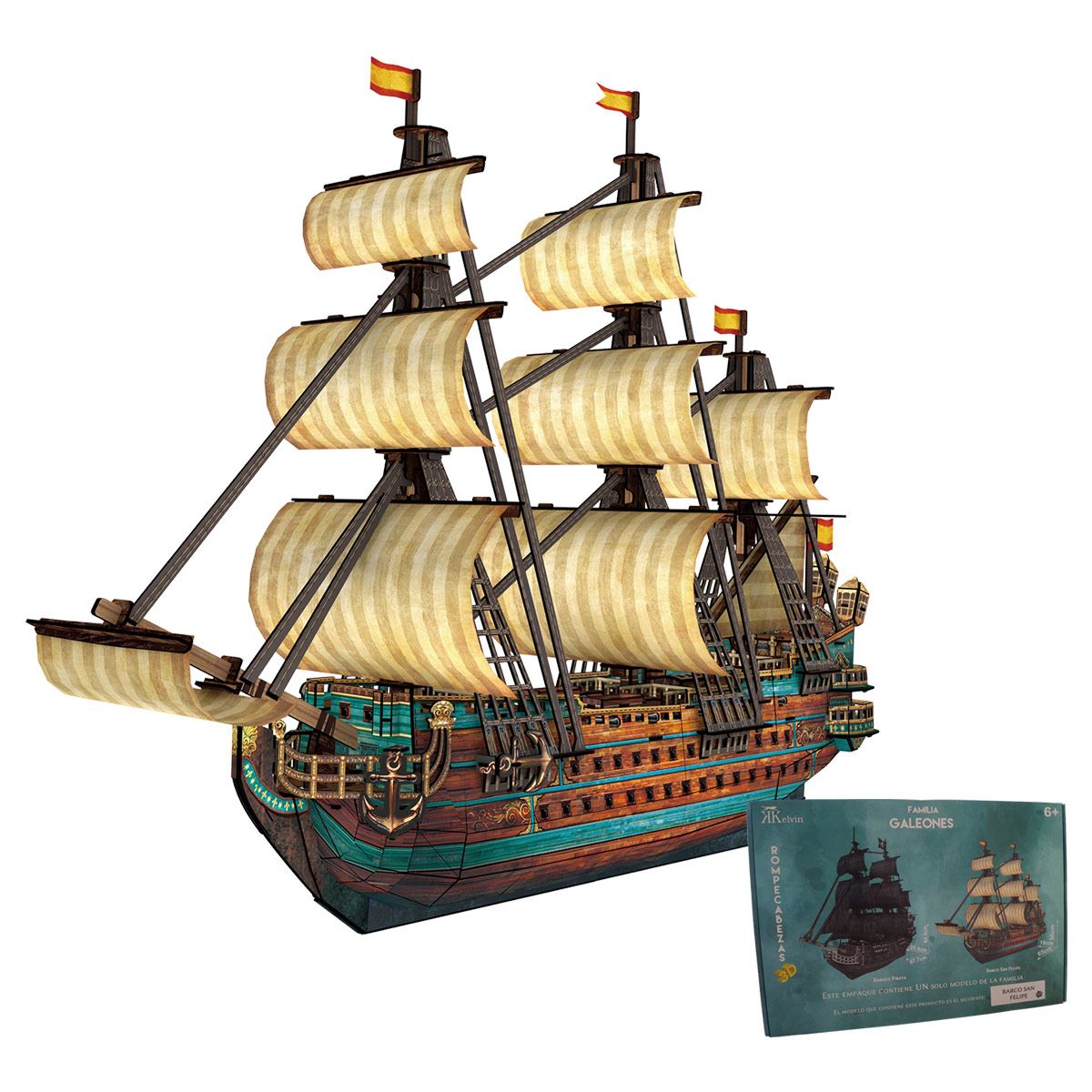 Rompecabezas 3D Real Barco San Felipe Kelvin