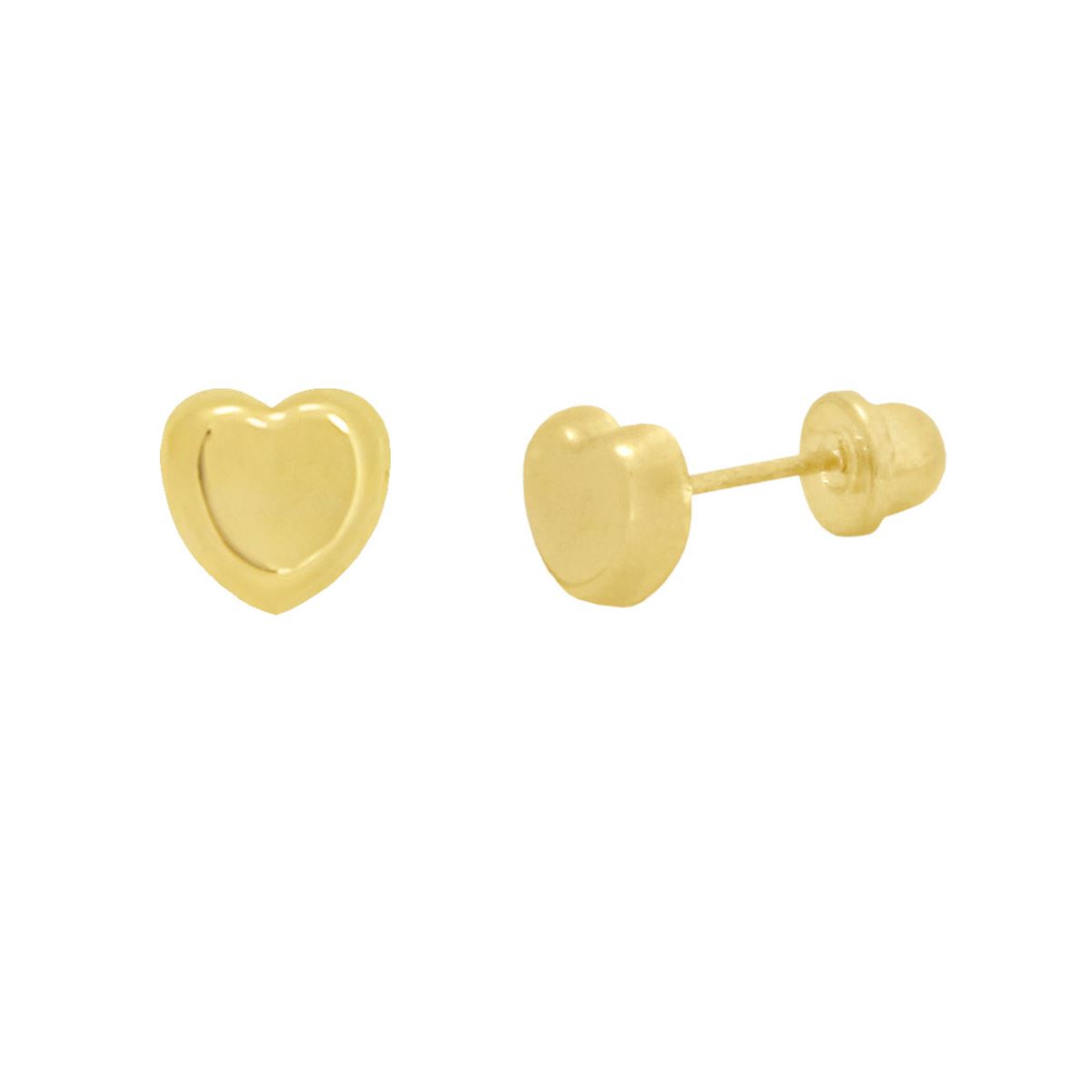 Broqueles Corazón Oro 14K Representaciones Ivonne