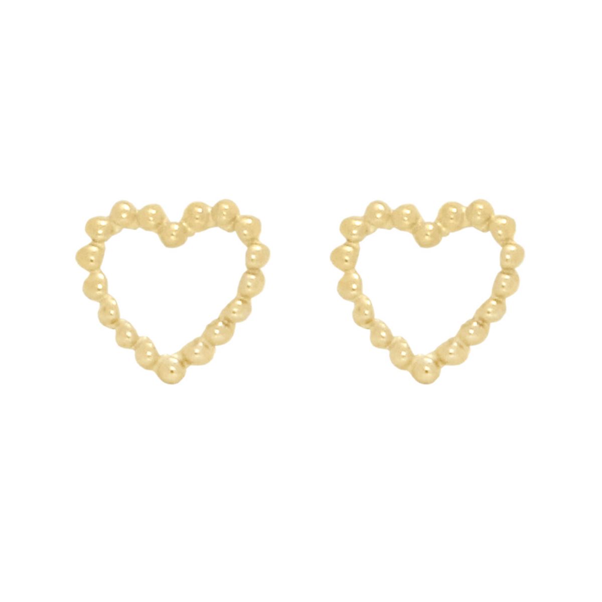 Broqueles Corazón Oro 14K Reresentaciones Ivonne