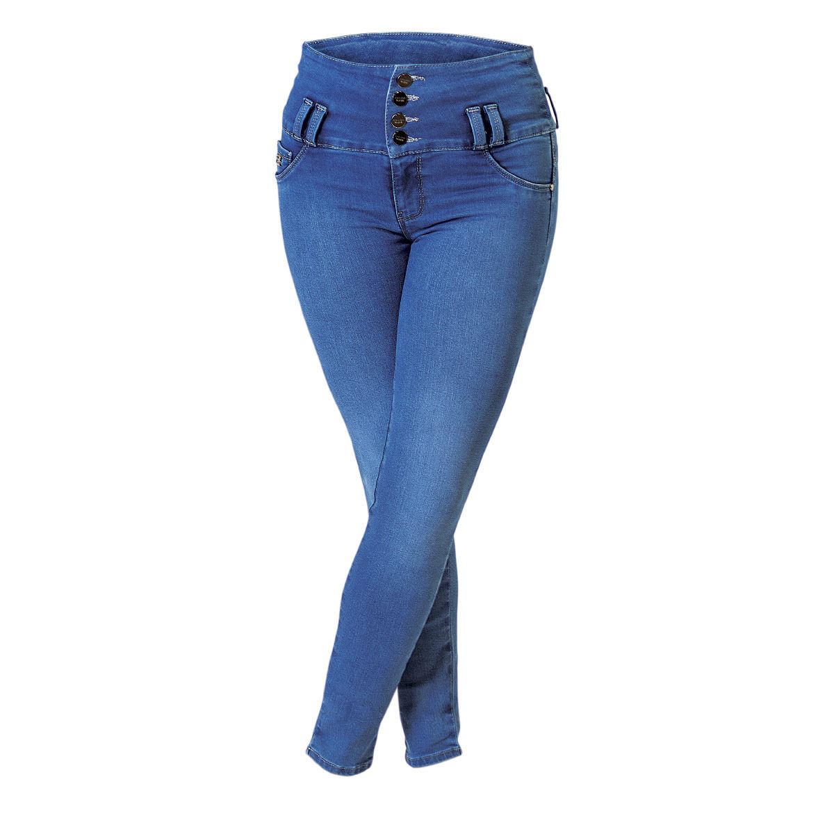 Jeans Moldeadores Tiro Alto Azul Comfy Jeans