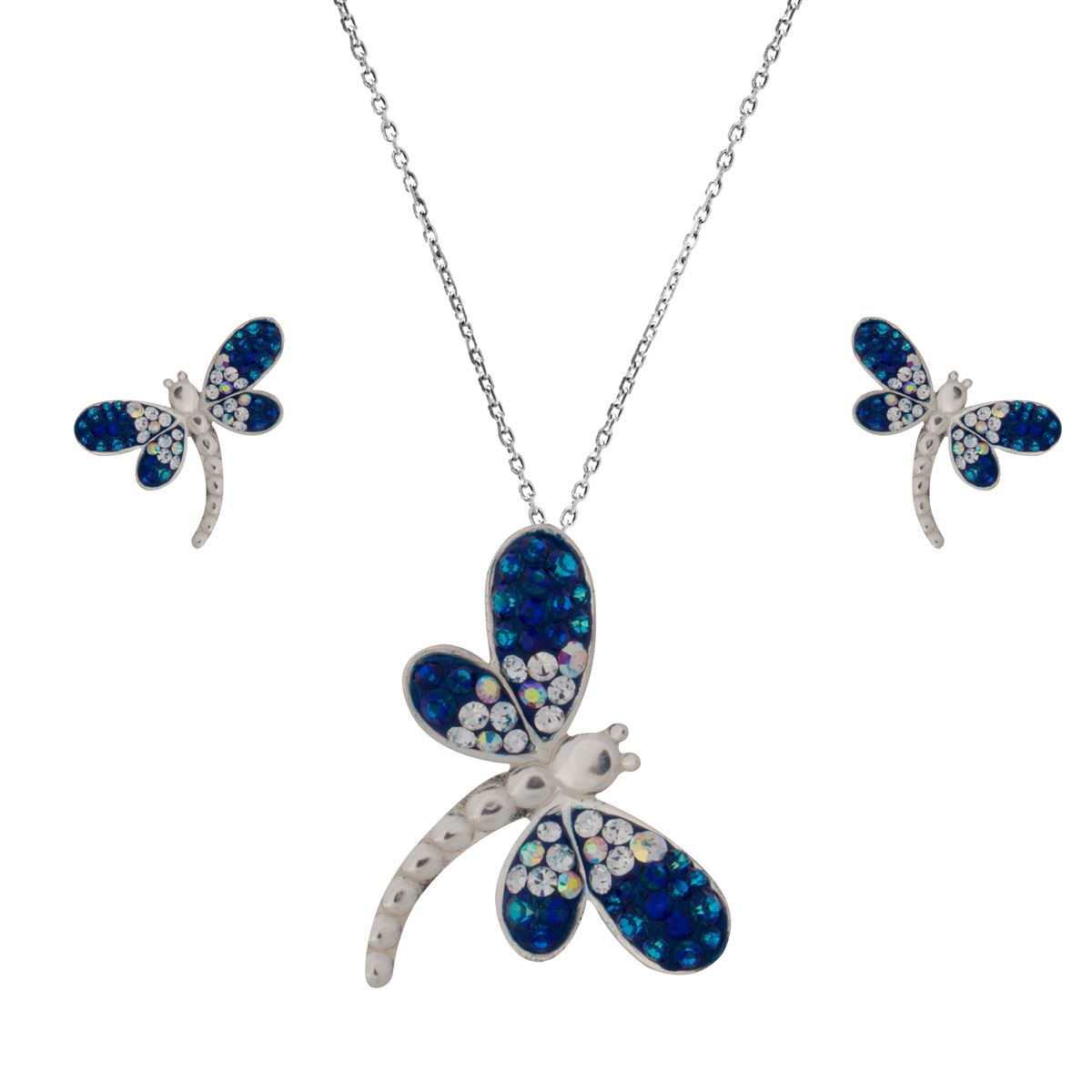 Gargantilla con aretes 456 fantas&#237;a lib&#233;lula