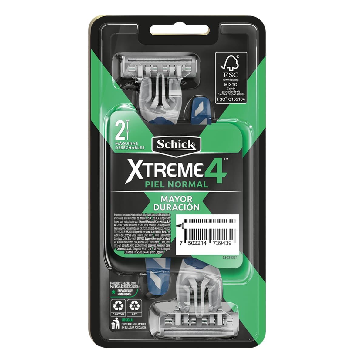 Rastrillo Schick Xtreme 4 2ct