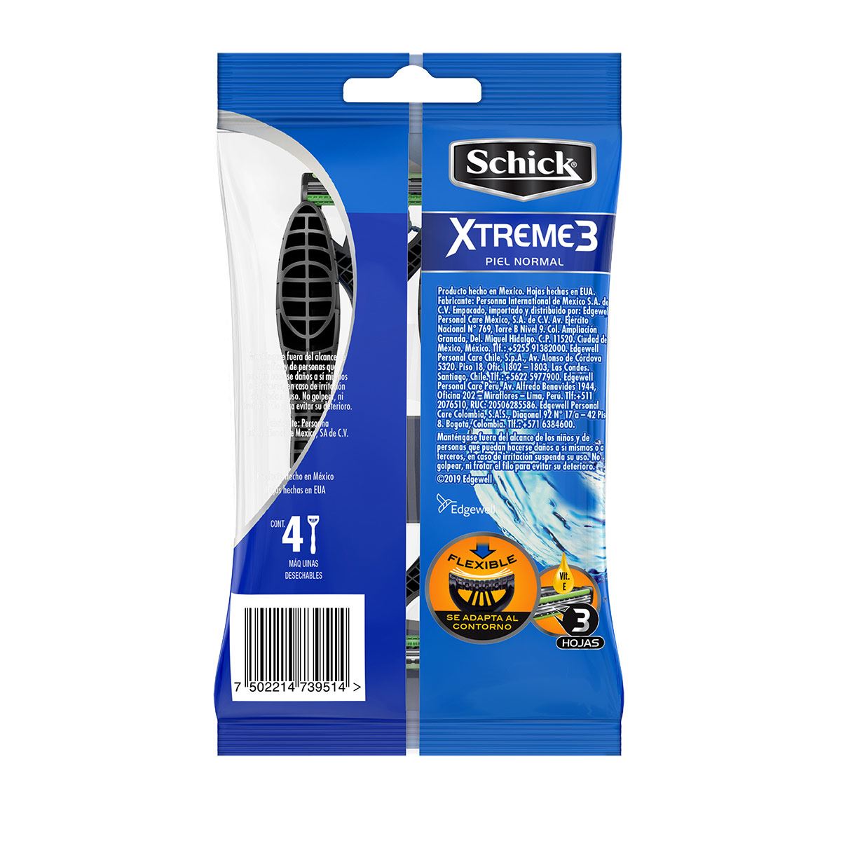 Rastrillos Schick Xtreme 3 desechable 4 pz