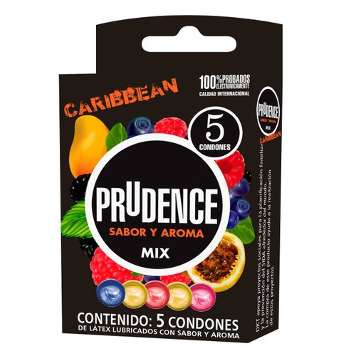 Preservativo Prudence Sabor Color y Aroma Caribbean 5