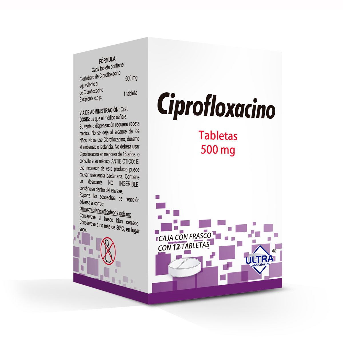 CIPROFLOXACINO 500MG TAB12     LGEN