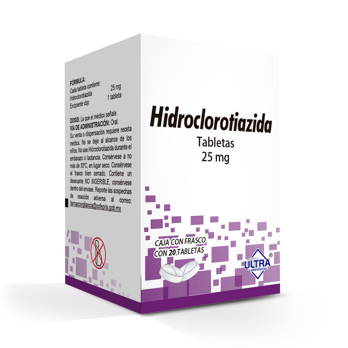 HIDROCLOROTIAZIDA 25MG TAB20   LGEN