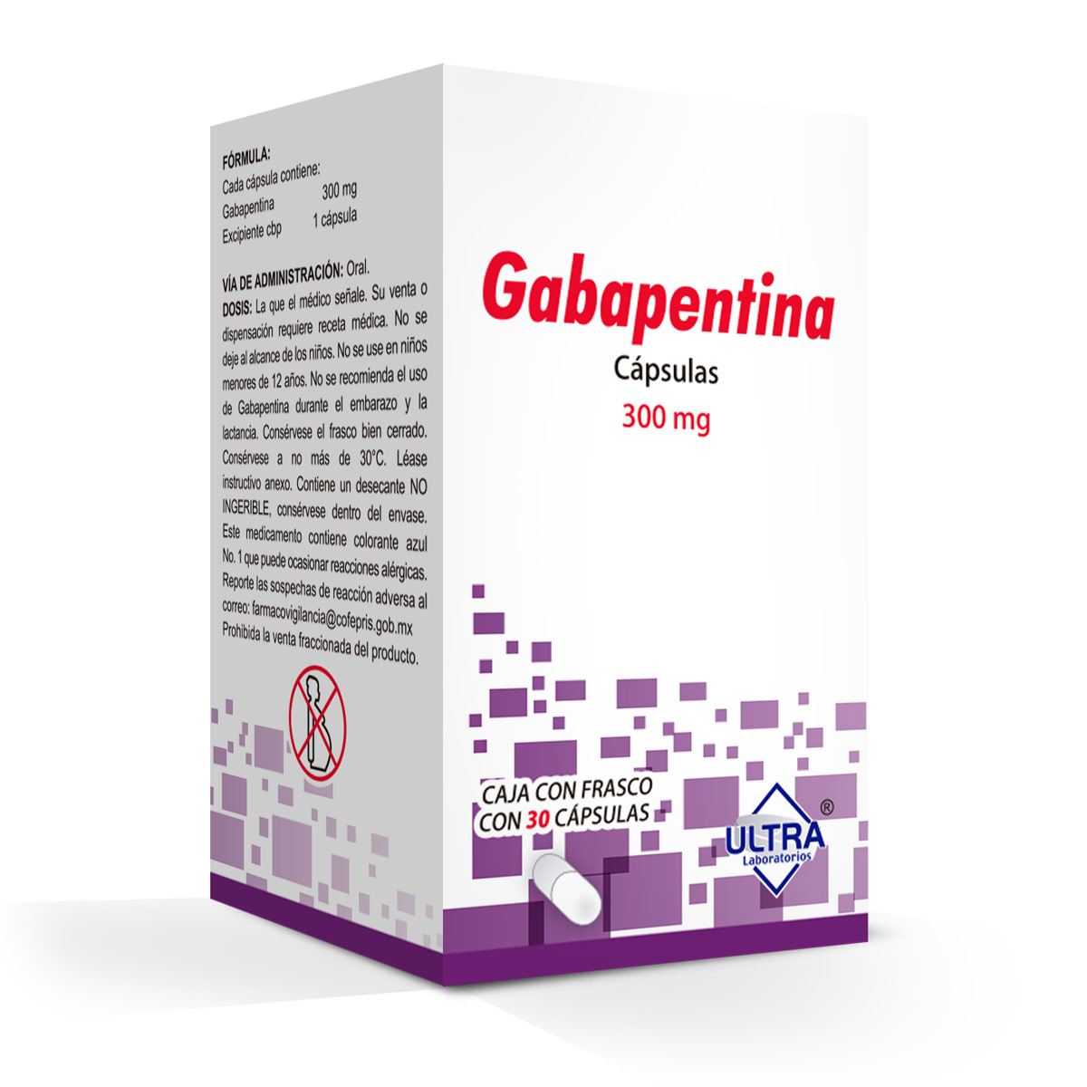 GABAPENTINA 300 MG 30 CAPS     LGEN