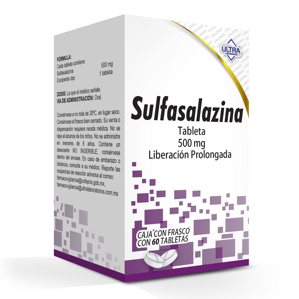SULFASALAZINA LP 500 MG 60TAB LGEN