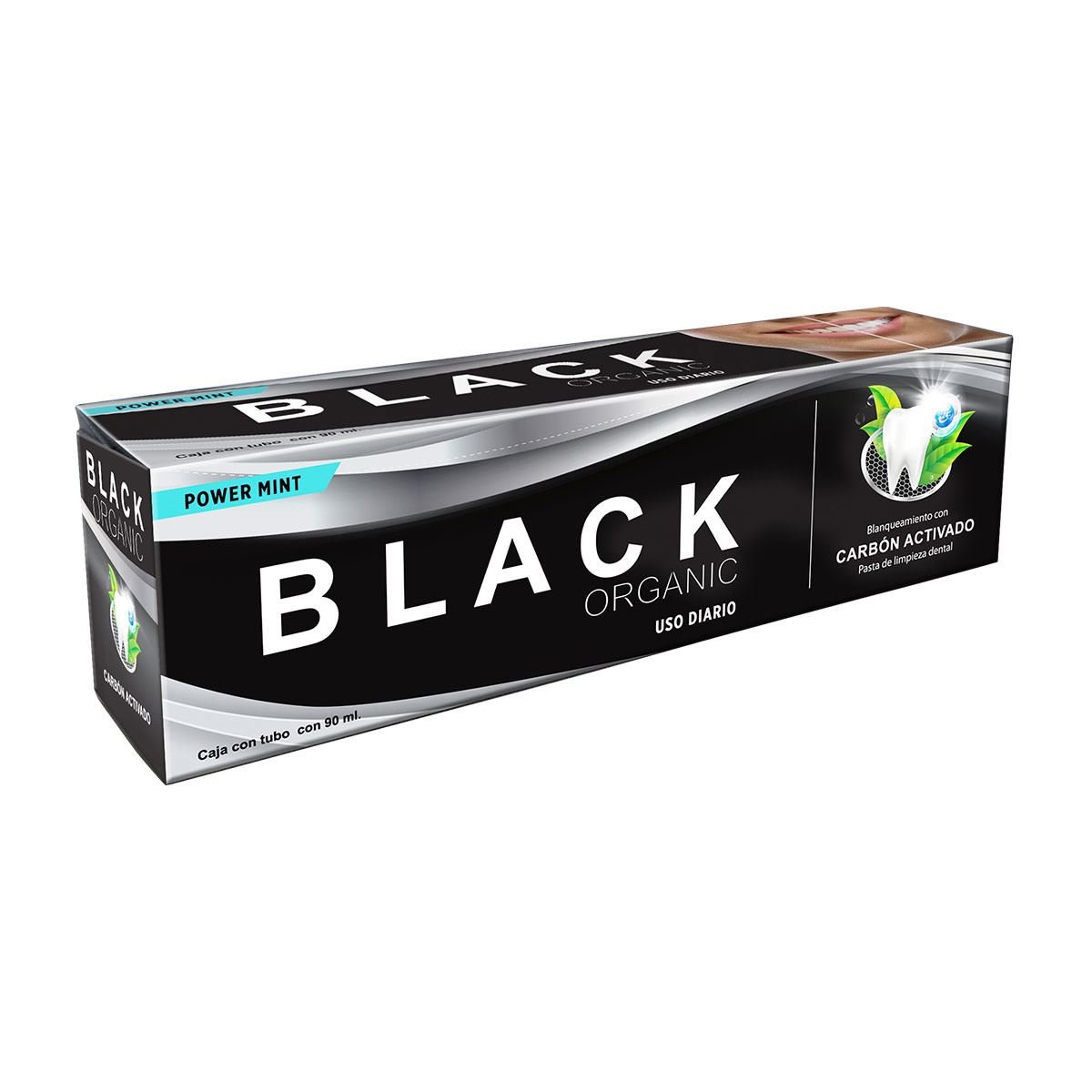 Pasta de limpieza dental black organic carbón activado  90 ml