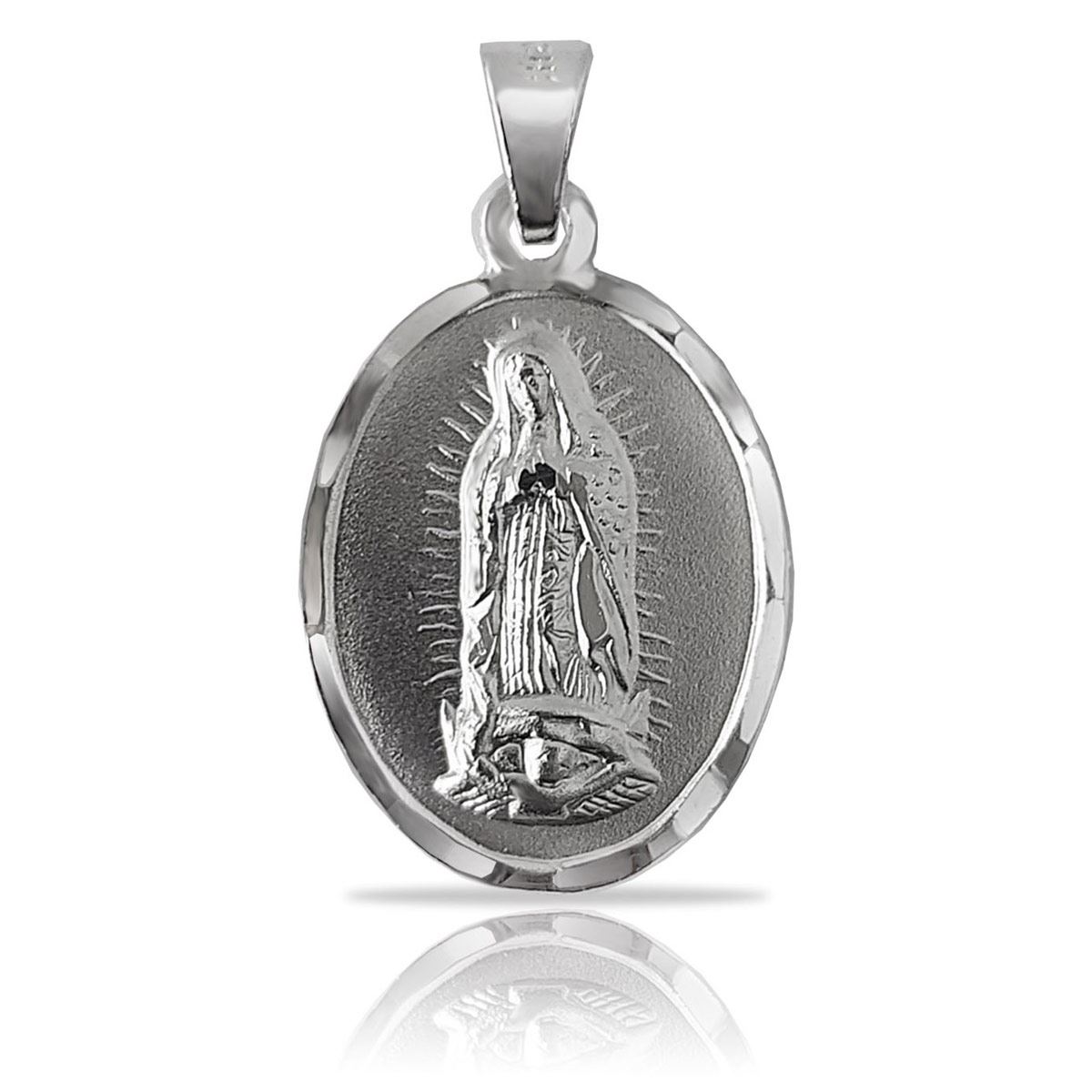 Medalla Oval Virgen Cuerpo Completo Plata .925