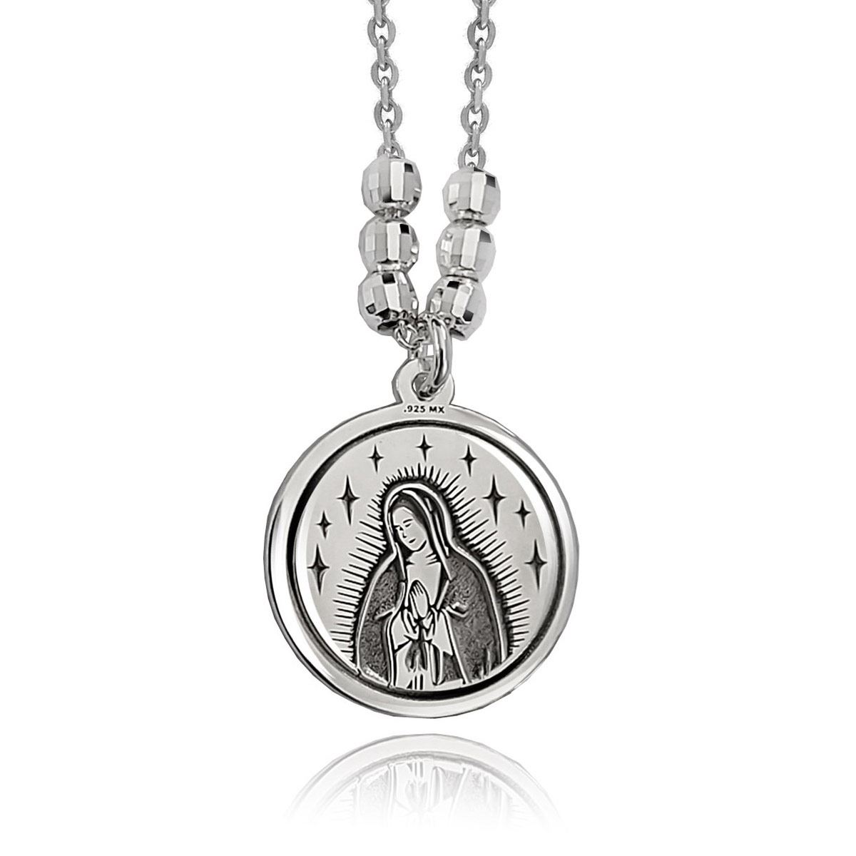 Collar Virgen Busto Plata .925