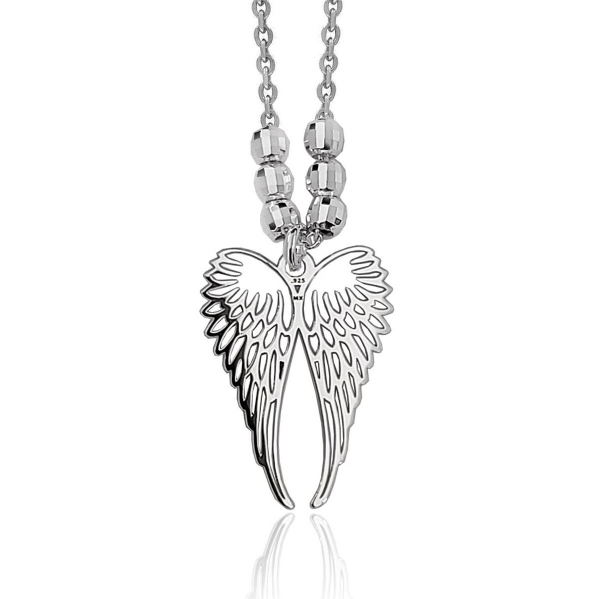 Collar Alas De Ángel Plata .925