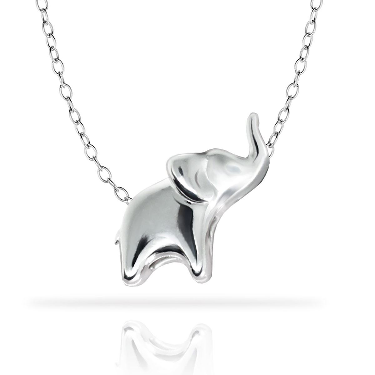 Dije Elefante con Cadena 45cm Plata .925 Anne