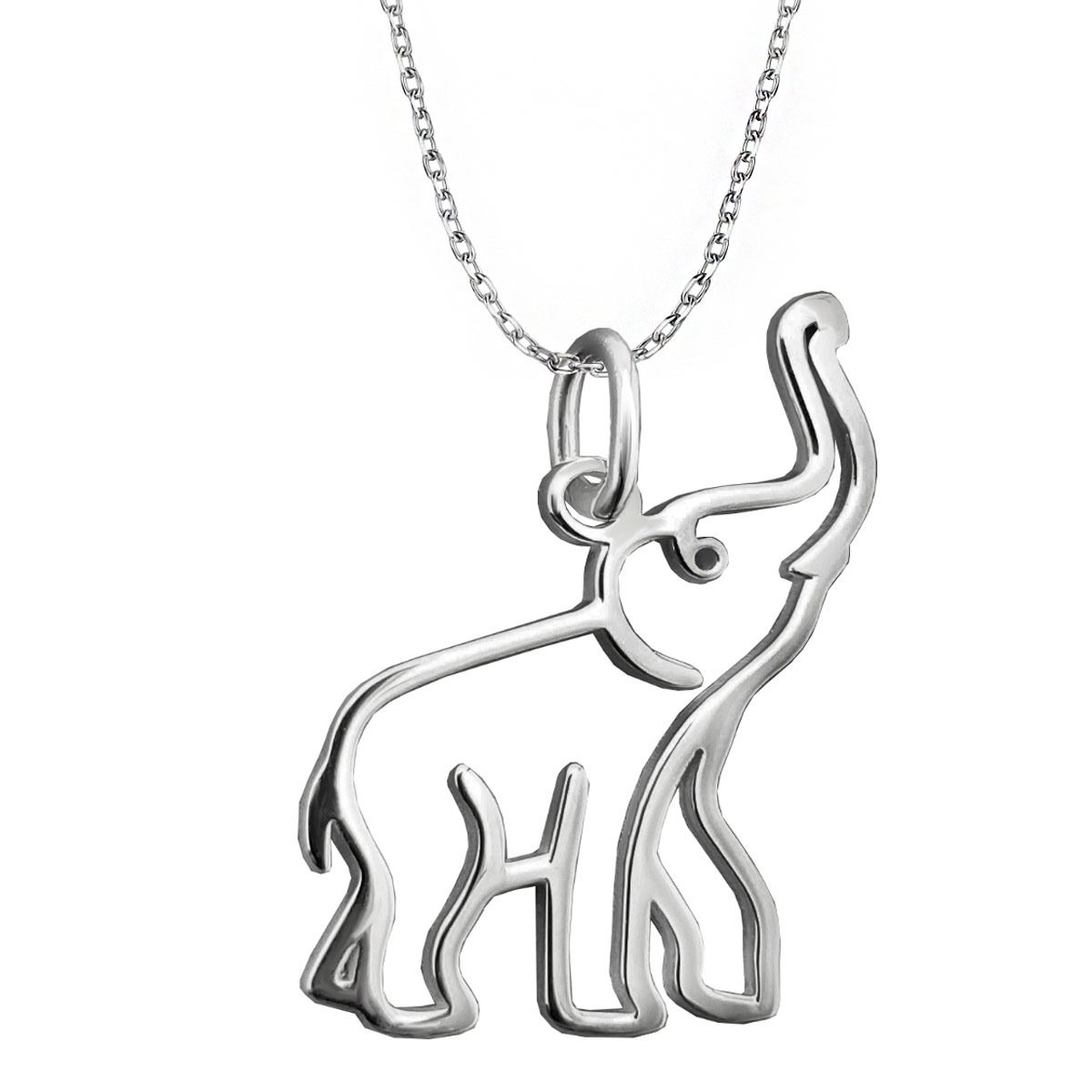 Collana Elefante In Argento 925 Placcato Oro – Ciondolo A Cuore Con Zirconi – Gioiello KINGWYTE Per Donna, Regalo Con Panno Lucidante