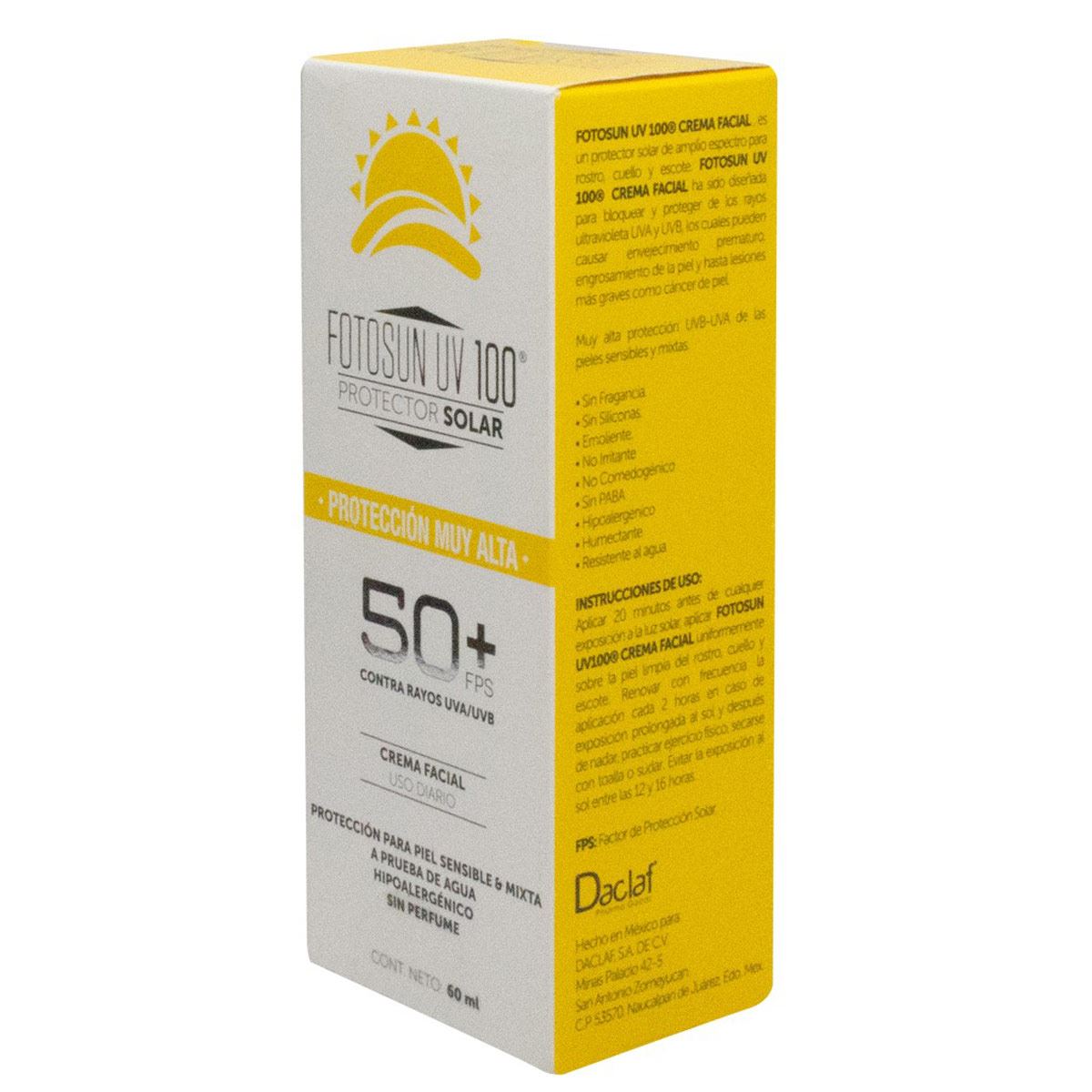 Fotosun UV 100 Crema facial 60 ml 50+ protección muy alta