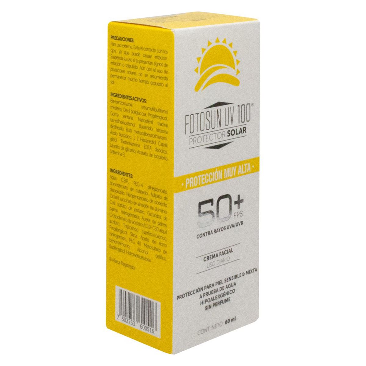 Fotosun UV 100 Crema facial 60 ml 50+ protección muy alta