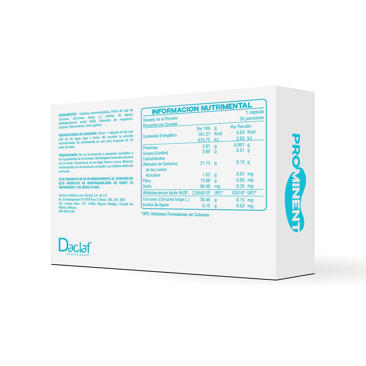 Prominent Line Probióticos Cajilla Con 3o Caps