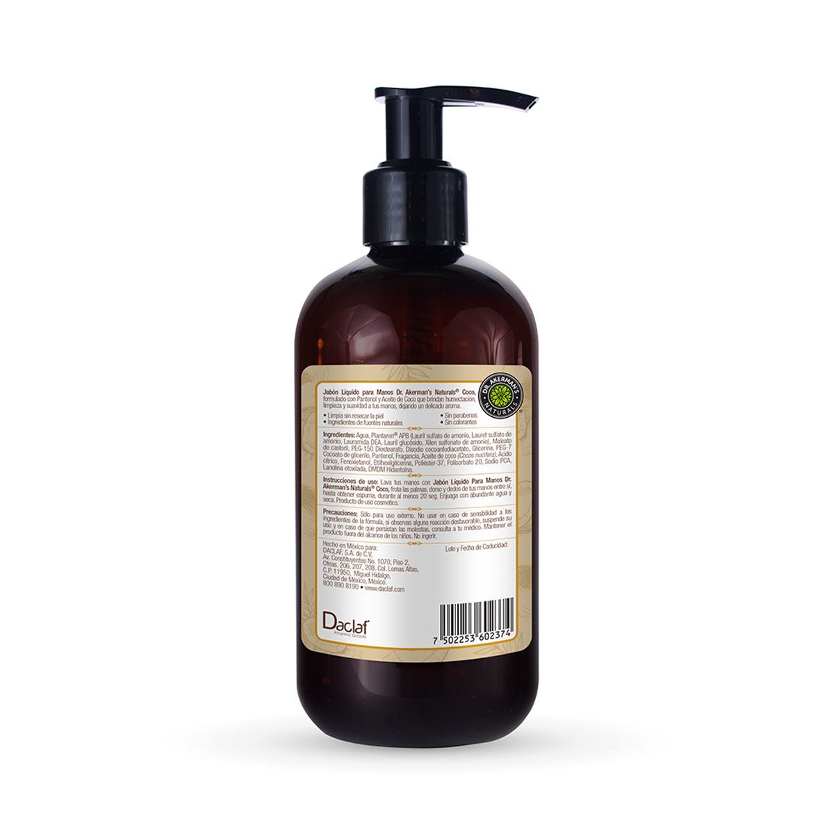 Jabón líquido para manos Coco Dr Akerman´s