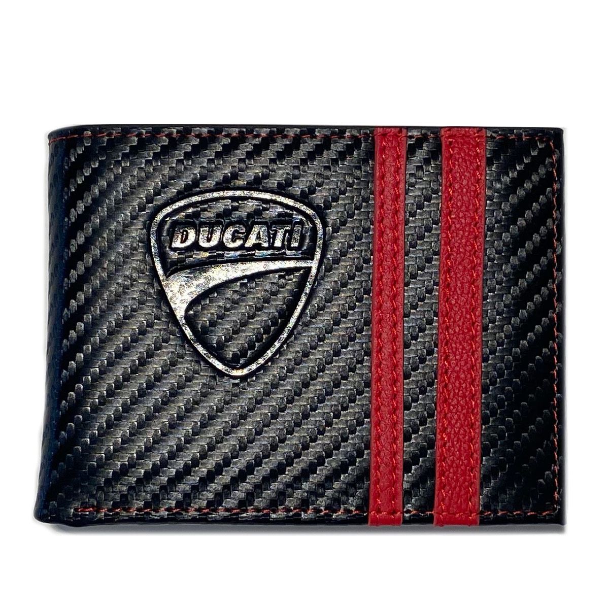 Cartera bifold shield Ducati acabado de fibra de carbono