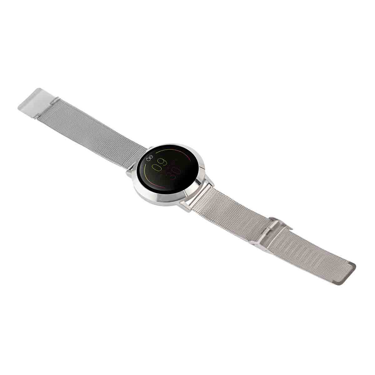 Smartwatch Cloe Mesh Plateado Para Dama