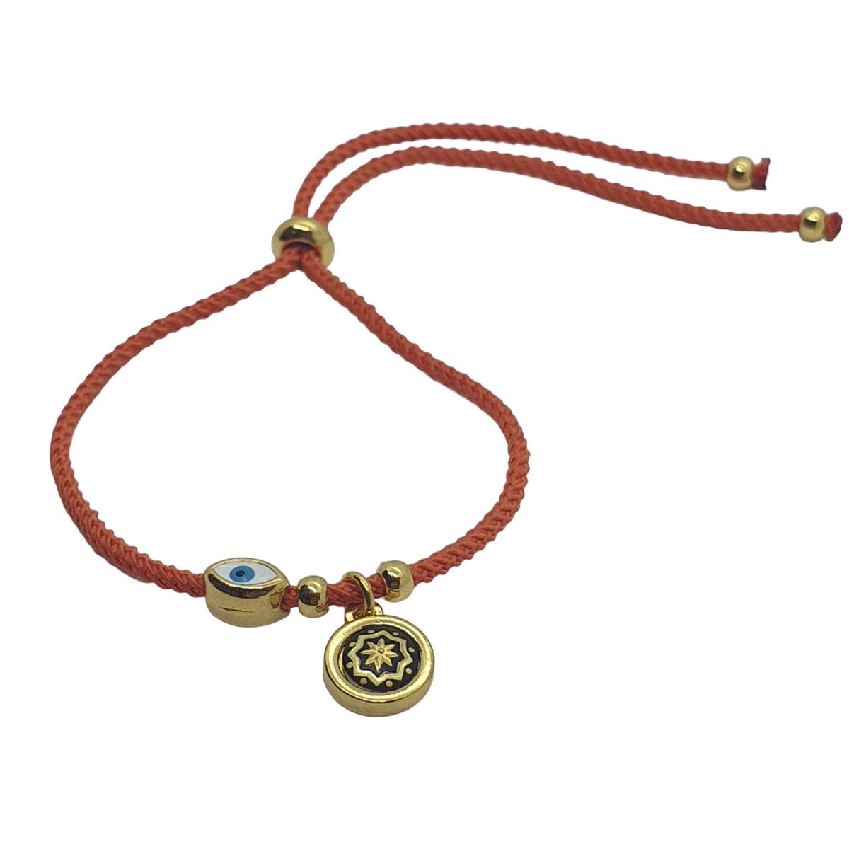 Pulsera Ojo Cordón Naranja Anframa