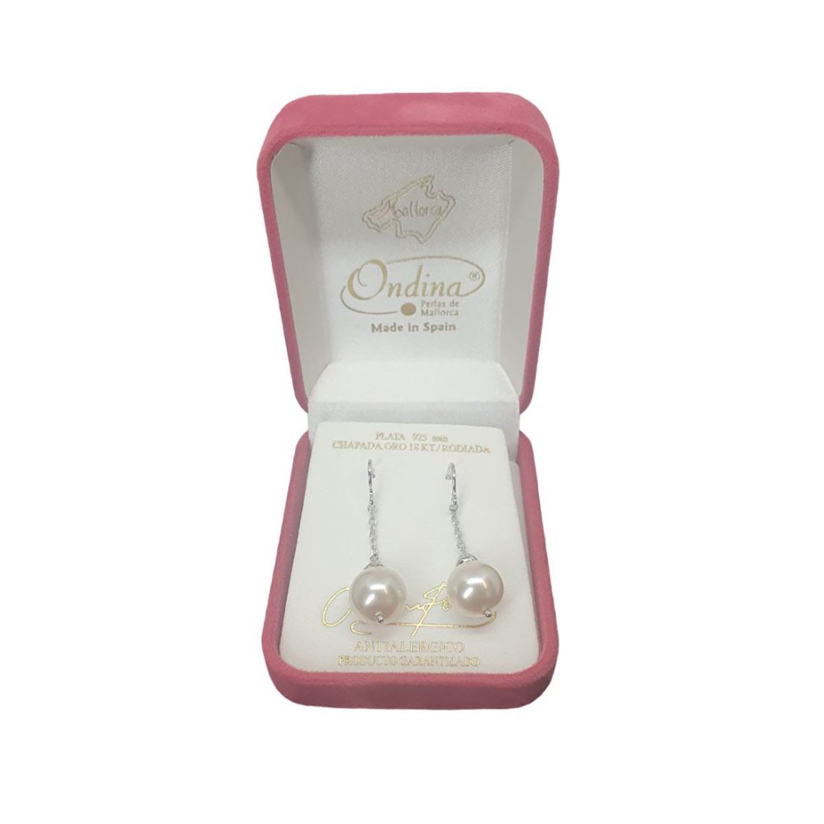 Aretes Largos Dos Perlas Ondina