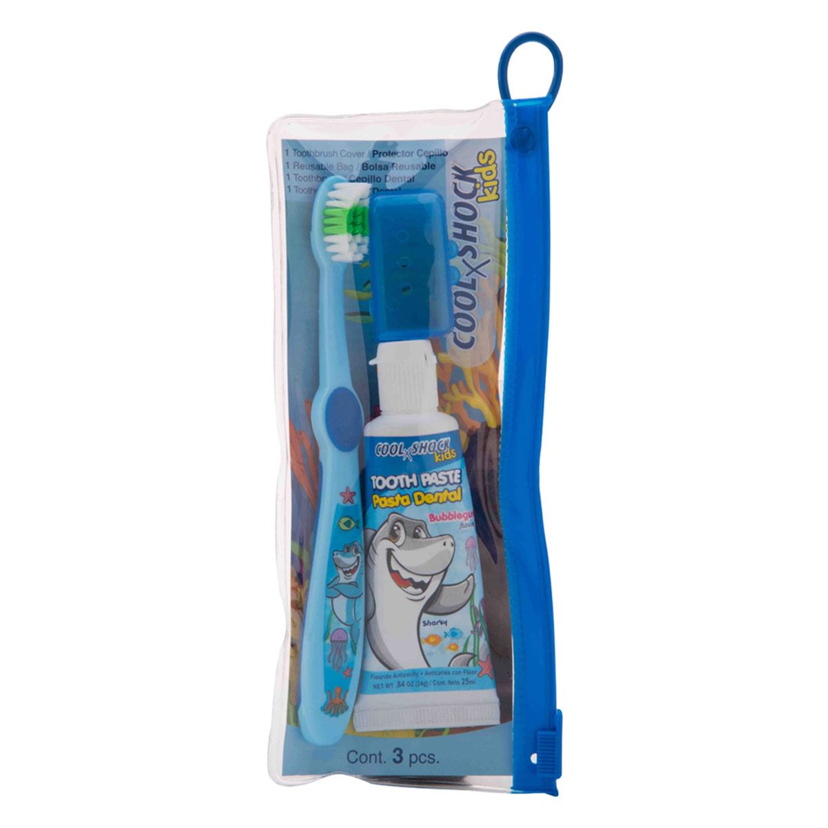 Kit Sharky con Pasta y Cepillo de Dientes Cool Shock