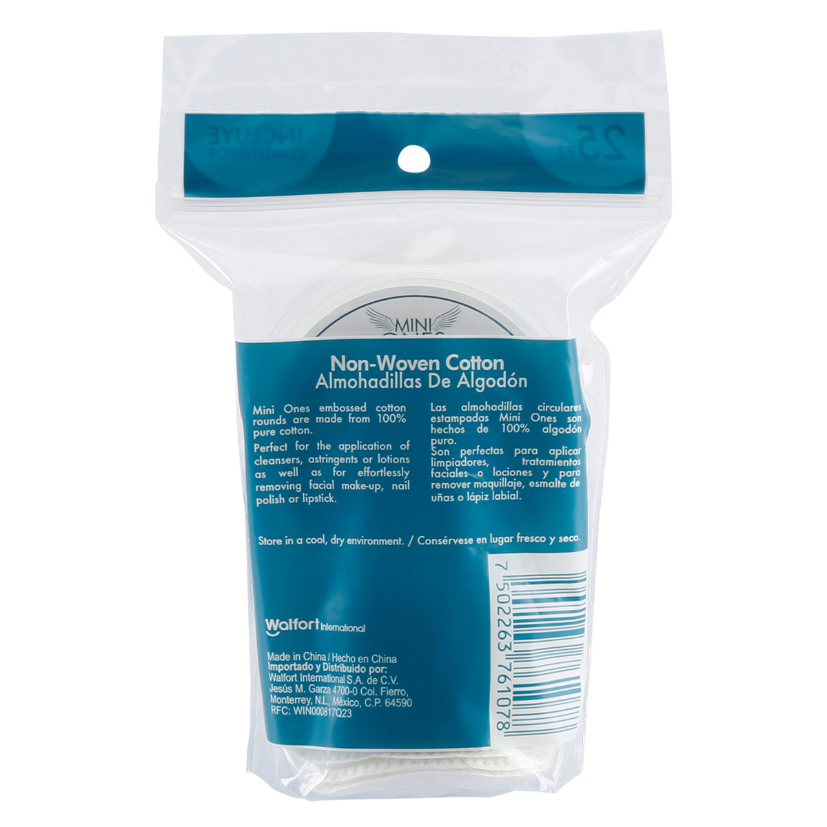 Pack Almohadillas de Algodón Travel 25pzs Mini Ones