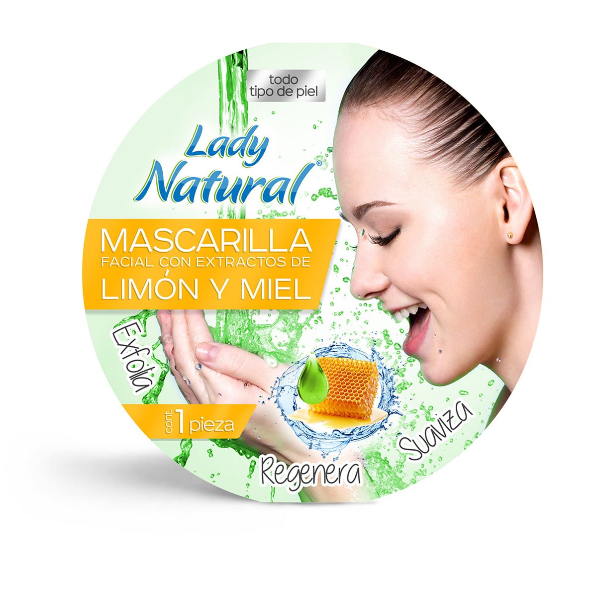 Mascarilla Lady Natural Con Extracto De Miel Y Limón
