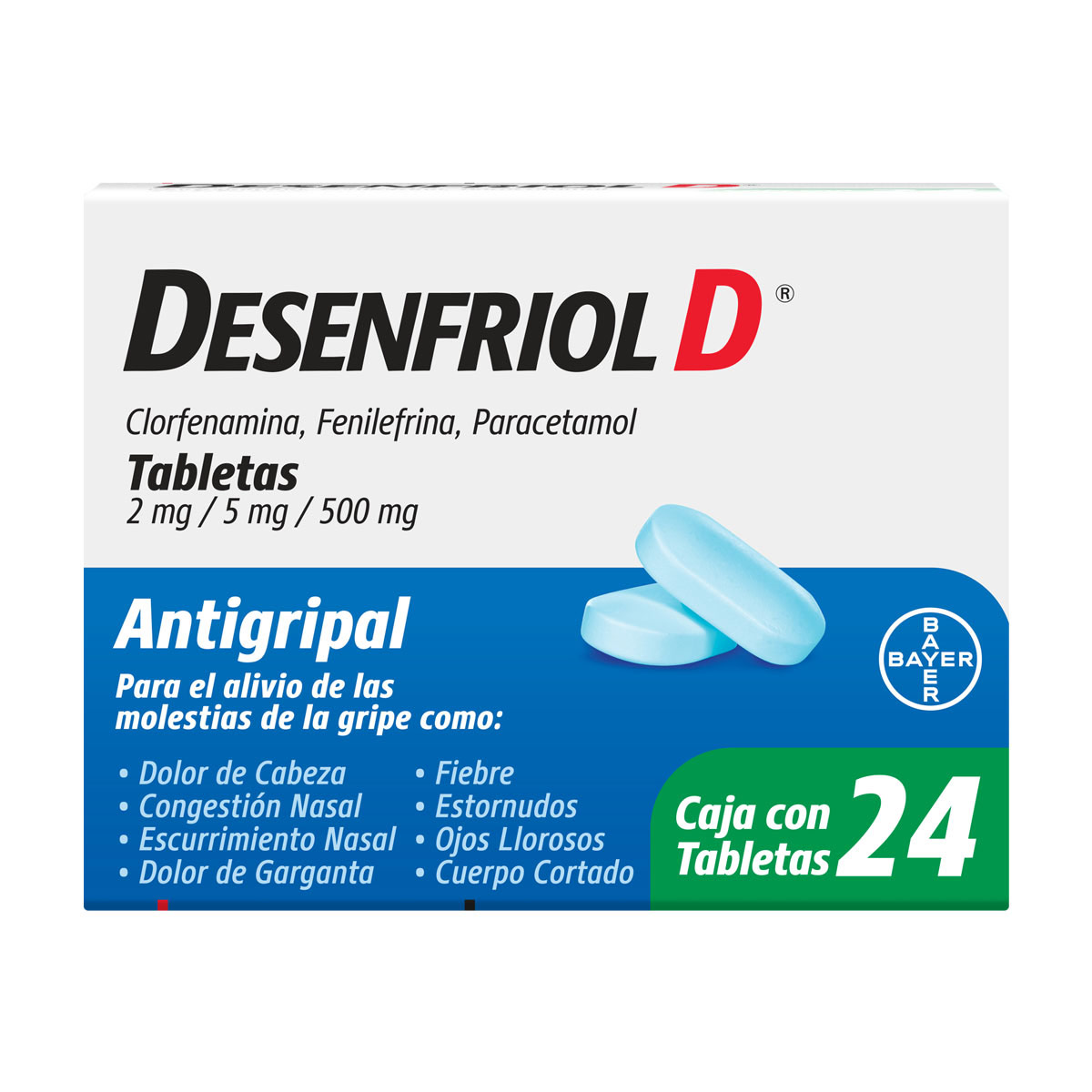 Desenfriol D 2/5/500 MG Tabletas 24