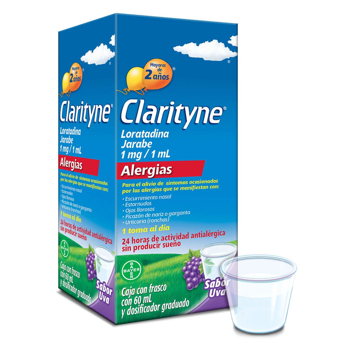 Clarityne jarabe uva frasco 60 ml mx