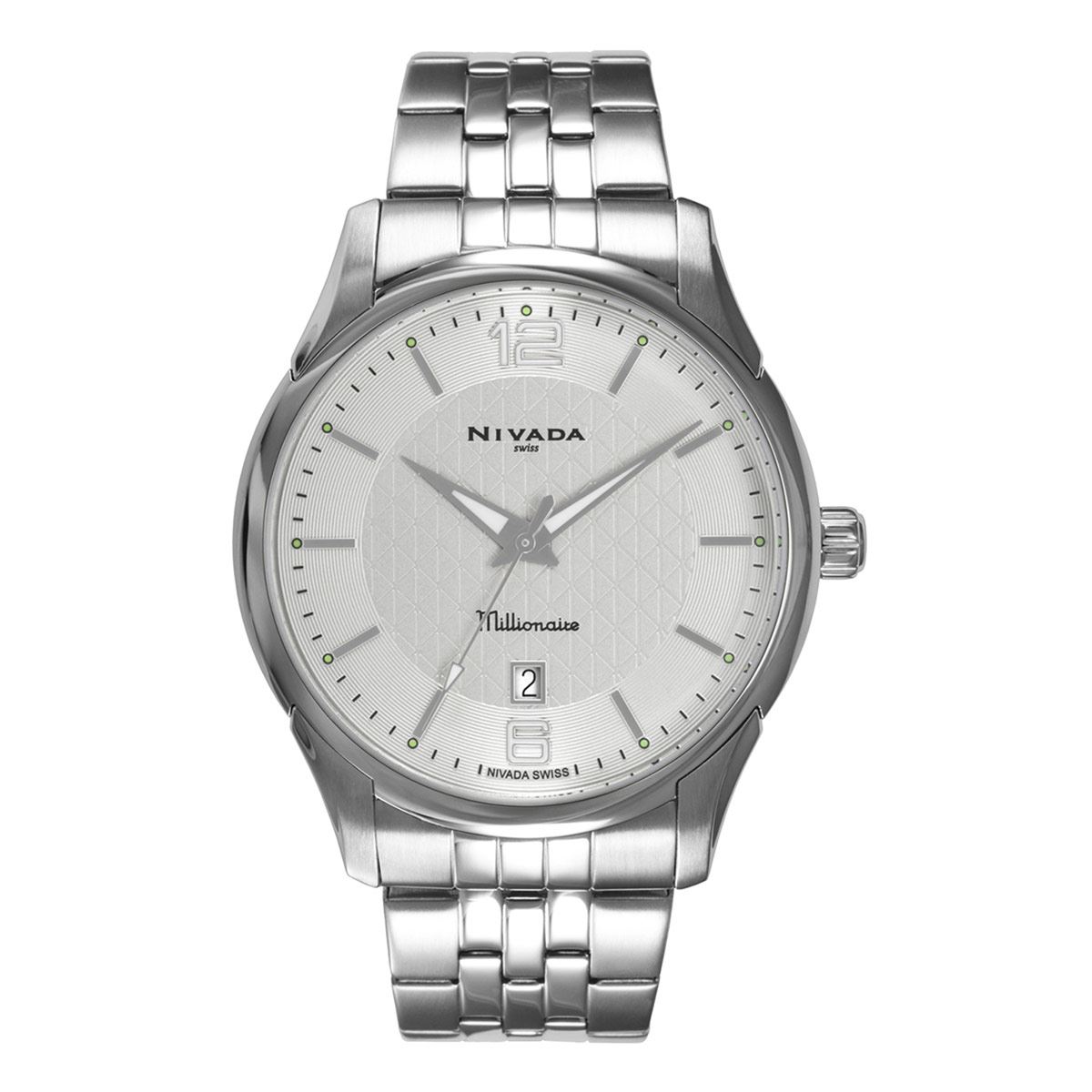 Reloj Nivada Millionaire Plateado Para Caballero