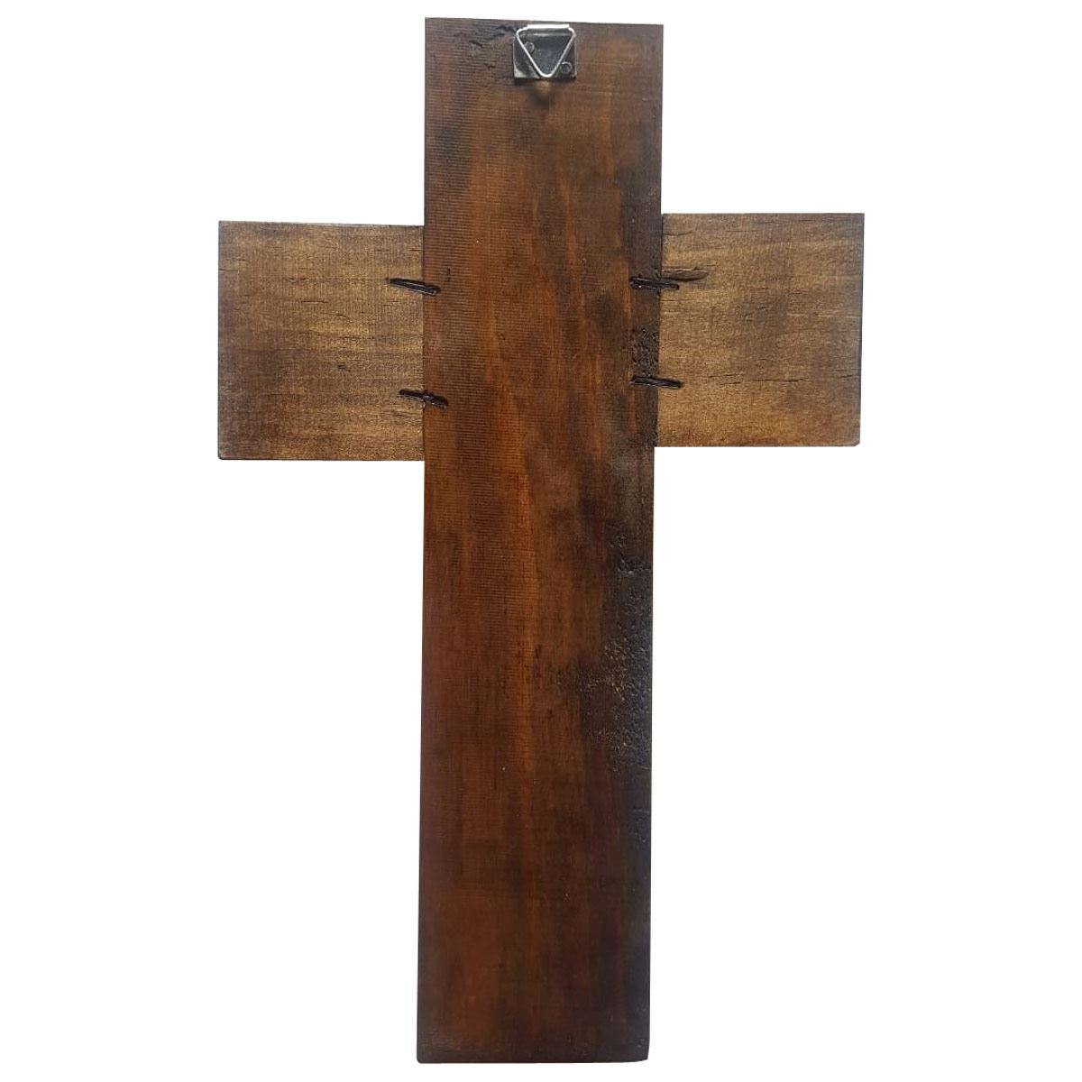 Cruz madera Viejo Arte con talavera medida 5x5