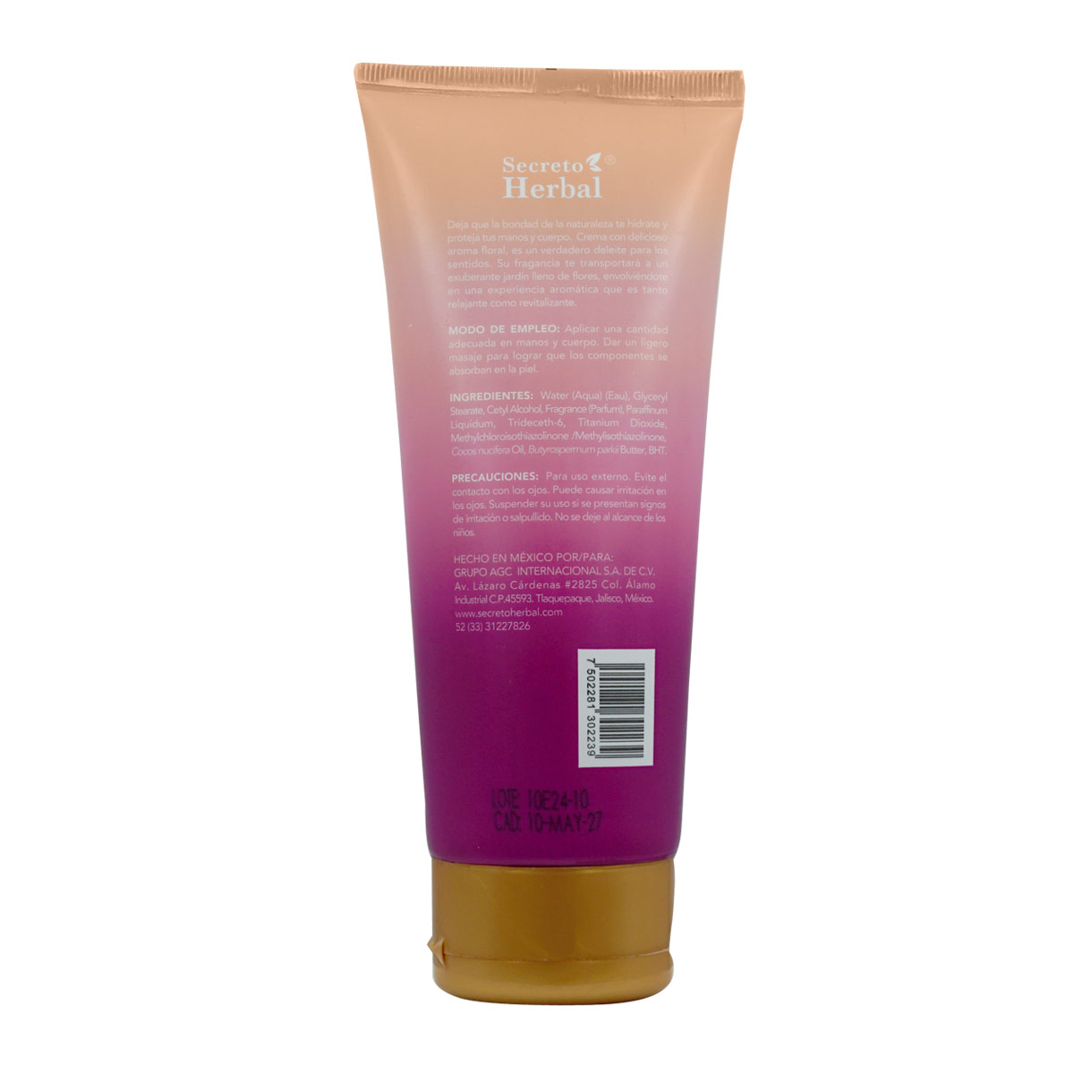 Crema Corporal Bouquet Floral 180 ml Secreto Herbal