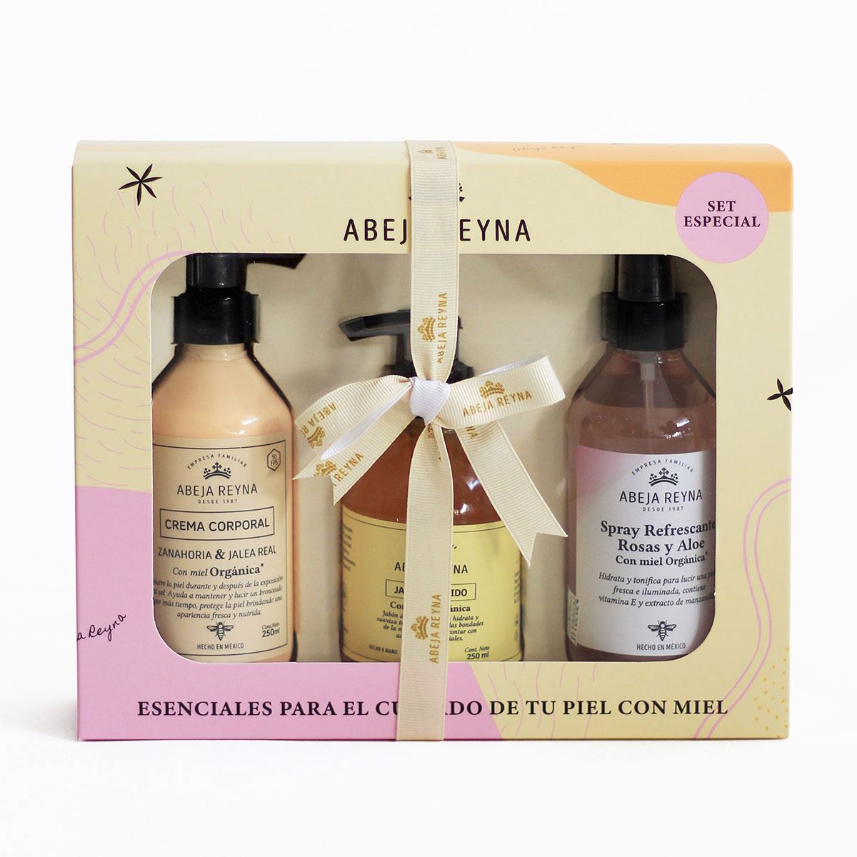 KIT ESENCIALES P/CUIDADO DE PIEL C/MIEL ABEJA REYNA