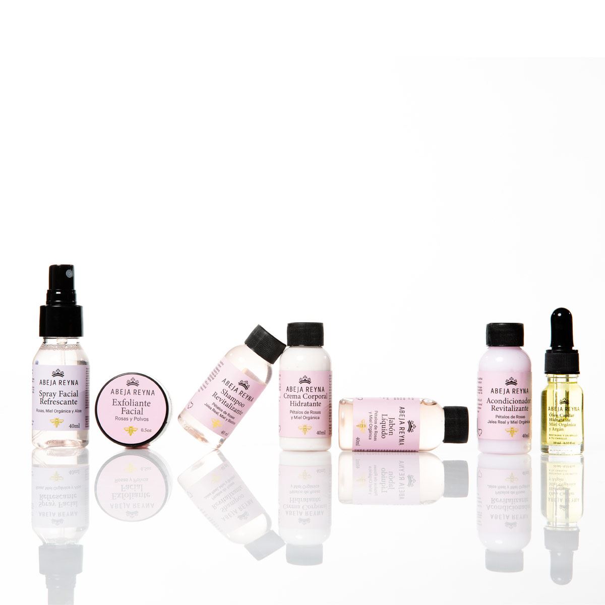 Cosmetiquera de Cuidado Capilar y Facial Rosas y Miel con 7pzs