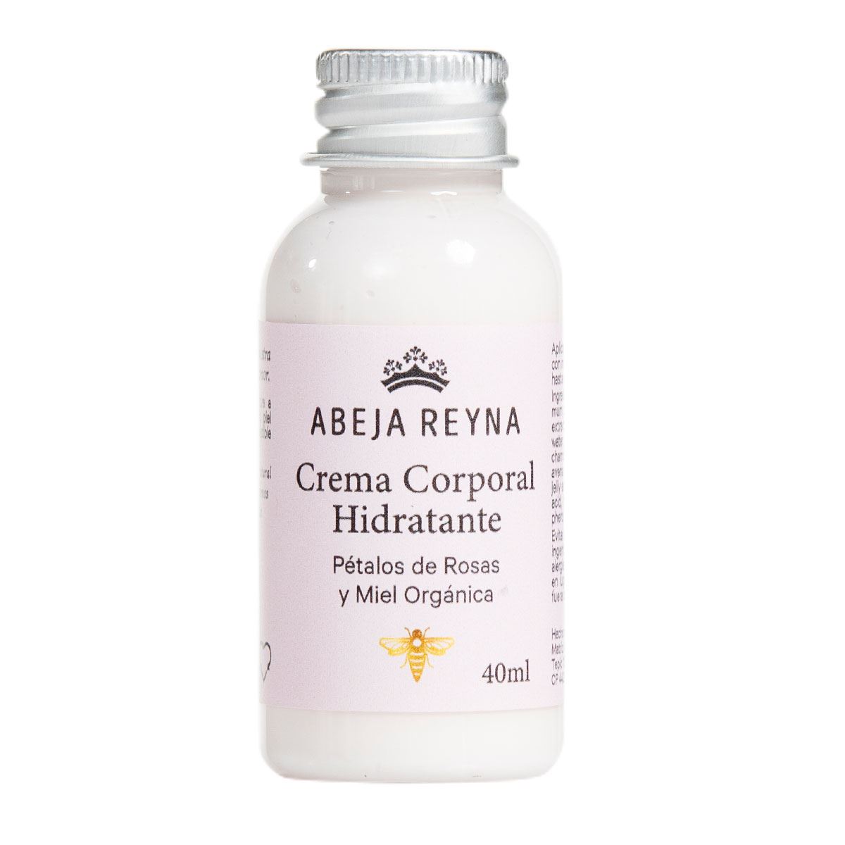 Crema Corporal Hidratante Rosas, Miel y Jalea 40ml Abeja Reyna