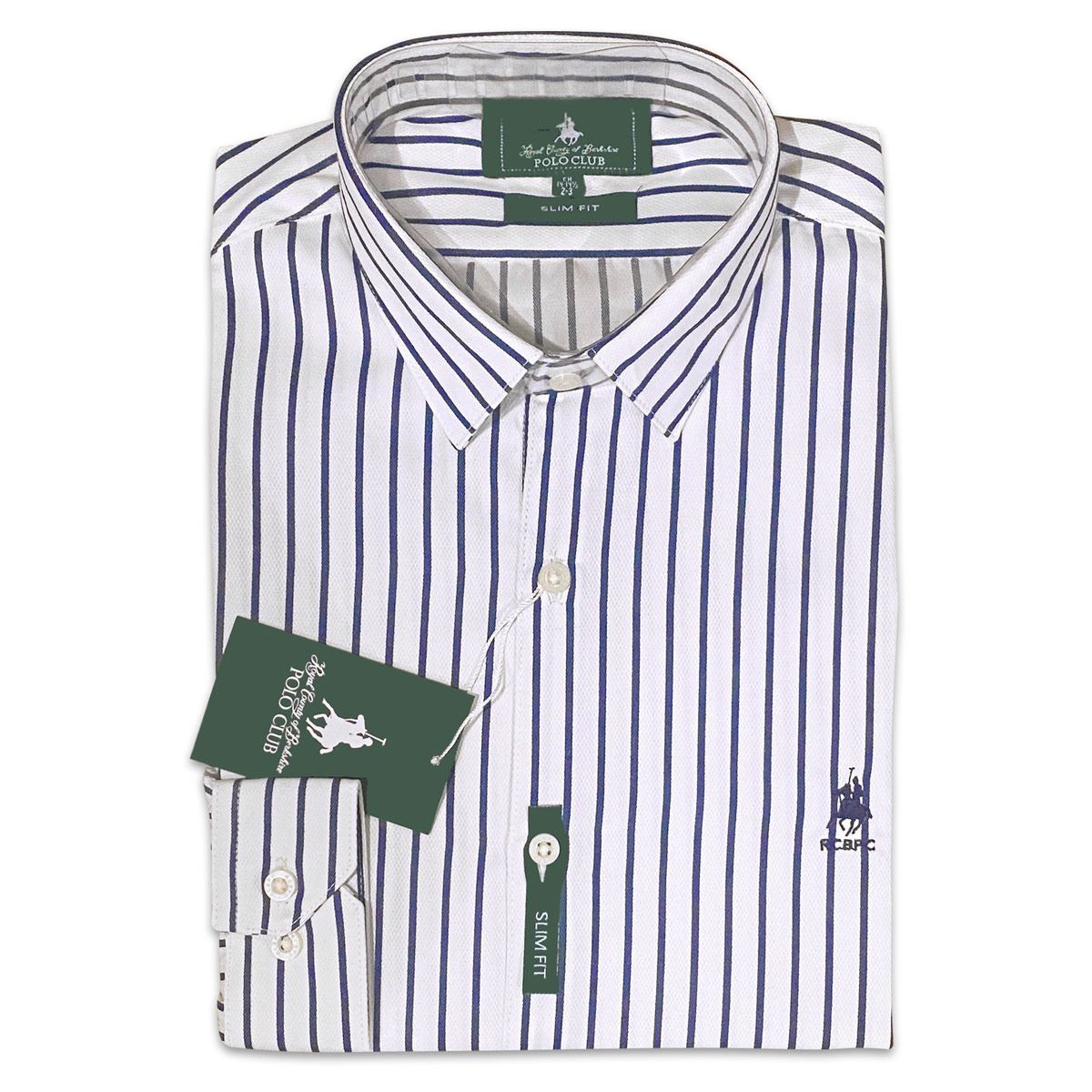 Camisa de vestir rayas azul Polo Club talla mediana
