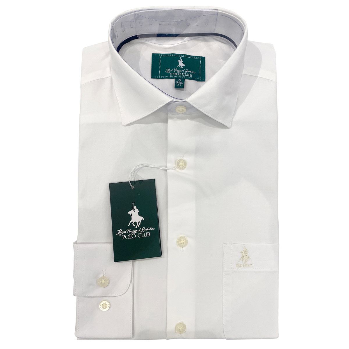 Camisa de vestir lisa blanca Polo Club CH